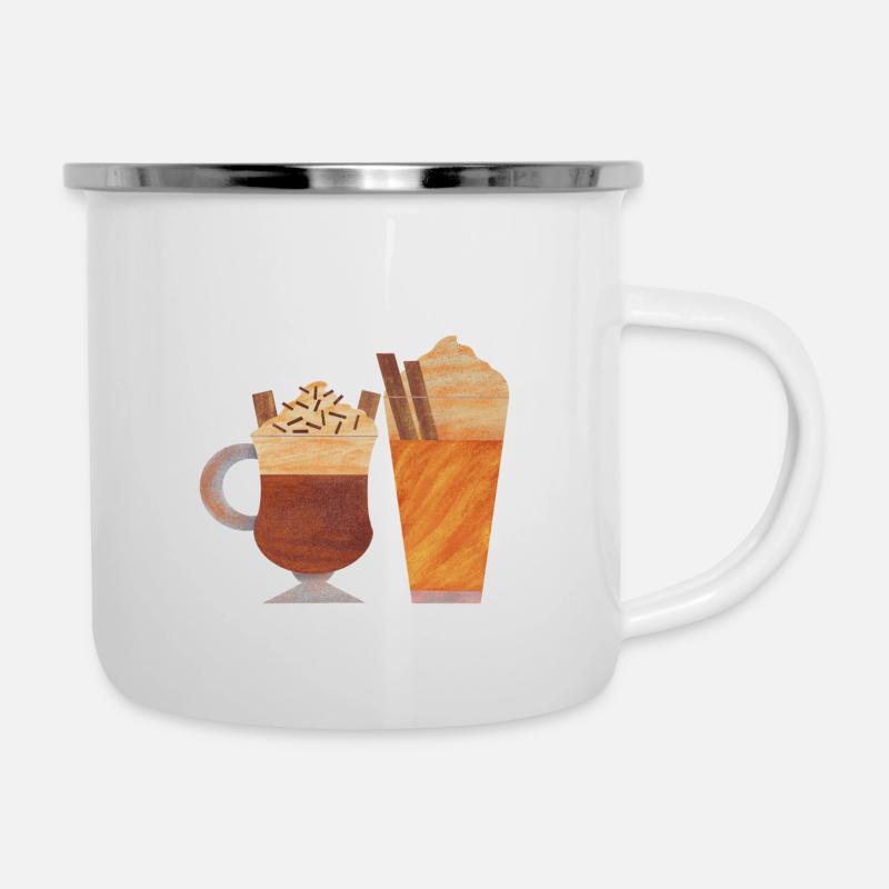 MEILLEURS AMIS NOËL CHAI LATTE CHOCOLAT CHAUD - Tasse émaillée - blanc