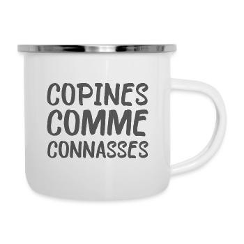 copines comme connasses - Tasse émaillée - blanc - Droite