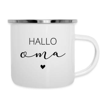 Du wirst Oma! Schwangerschaftsverkündung - Emaille-Tasse - Weiß - Rechts