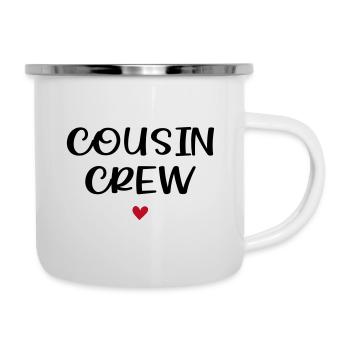 Cousin Squad / Cousin Crew / Cousinen - Emaille-Tasse - Weiß - Rechts