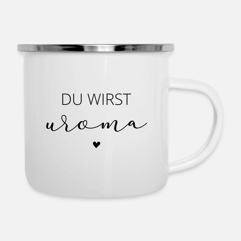 Du wirst Uroma - Emaille-Tasse - Weiß