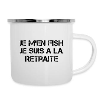 Es ist mir egal, ich bin im Ruhestand - Emaille-Tasse - Weiß - Rechts
