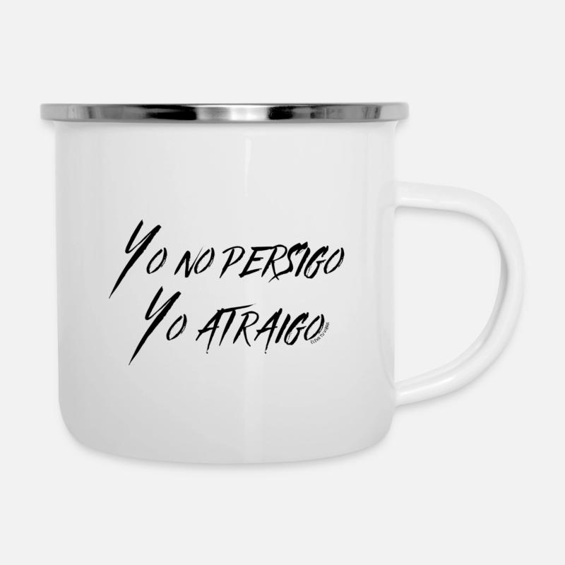 JE NE CHASSE PAS, J’ATTIRE - Tasse émaillée - blanc