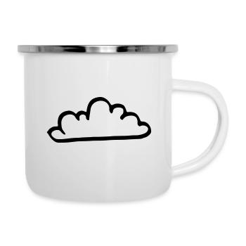 Cloud at the sky - vector - Camper Mug - white - Right