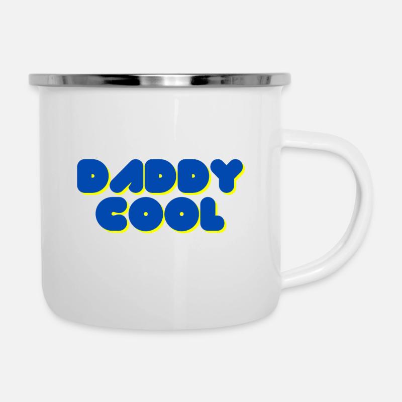 Daddy cool - Tshirt Vatertag - Emaille-Tasse - Weiß