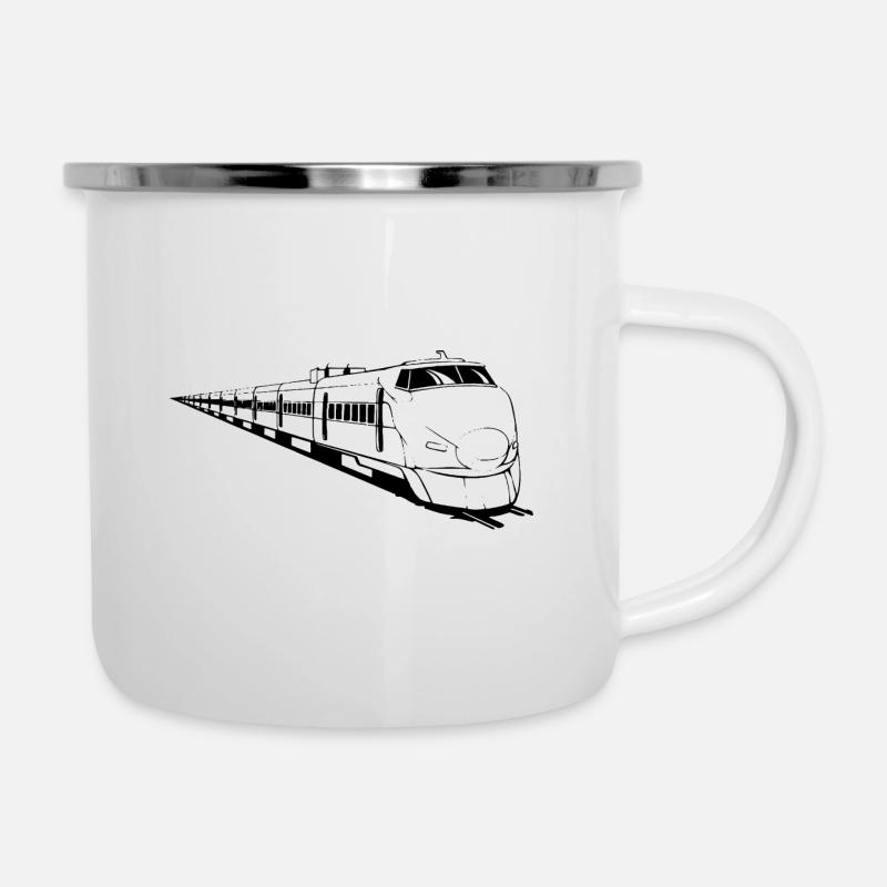 Conception de locomotives ferroviaires - Tasse émaillée - blanc