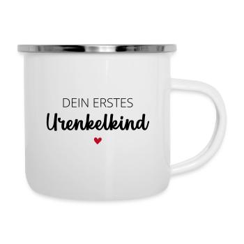 Dein erstes Urenkelkind - Emaille-Tasse - Weiß - Rechts