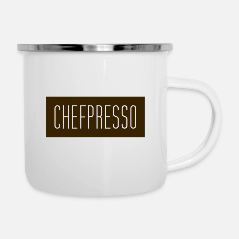 Chefpresso - Emaille-Tasse - Weiß