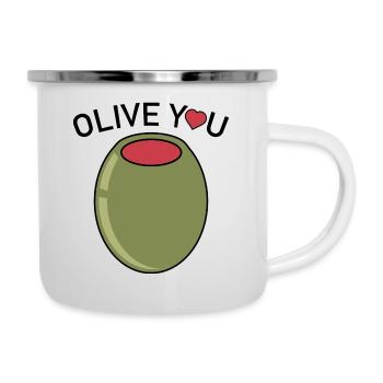 Olive Du - Emaille-Tasse - Weiß - Rechts