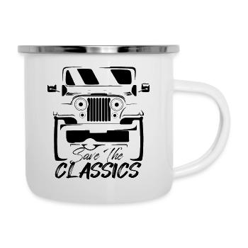 CLASSIC American 4X4 CAR -CJ5 - Camper Mug - white - Right