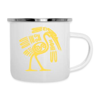 Oiseau mexicain - Tasse émaillée - blanc - Droite