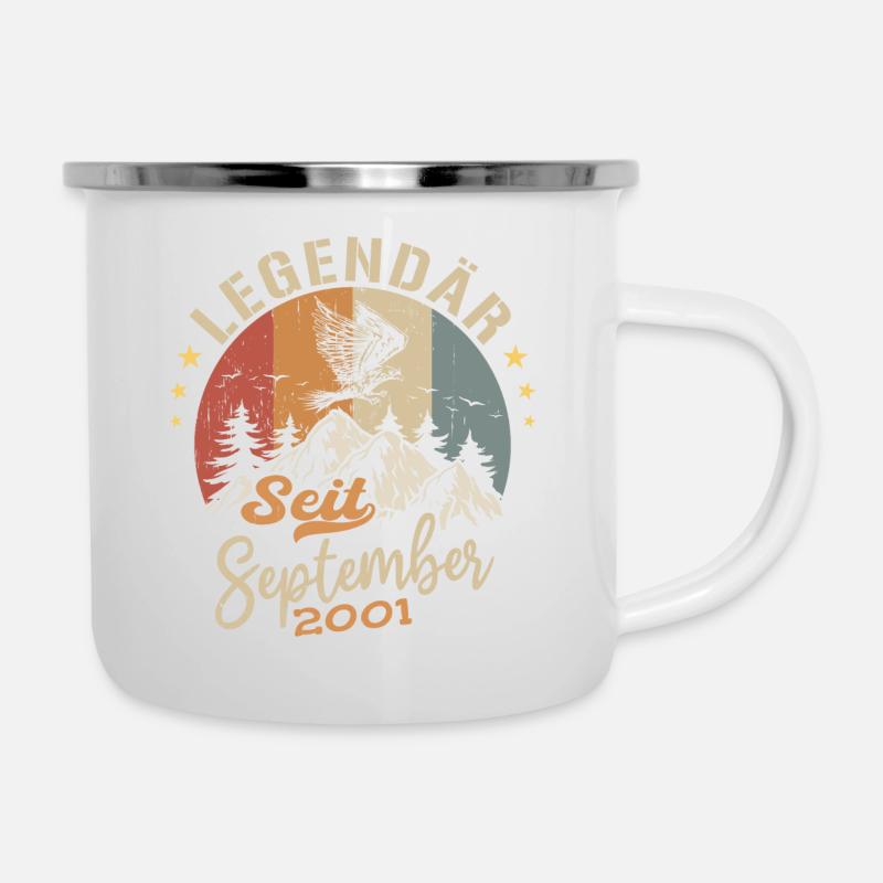 September 2001 - September 2001 Jahrestag 2001 - Emaille-Tasse - Weiß