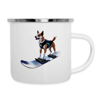 snowboard Dog - Camper Mug - white - Right