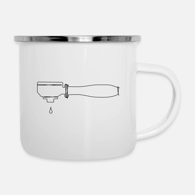Siebträger - Emaille-Tasse - Weiß