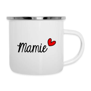 BONNE FÊTE MAMIE. SUPER MAMIE. MAMIE. FÊTE - Tasse émaillée - blanc - Droite
