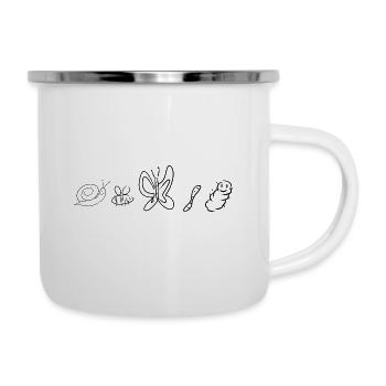 Natur Insekt - Emaille-Tasse - Weiß - Rechts