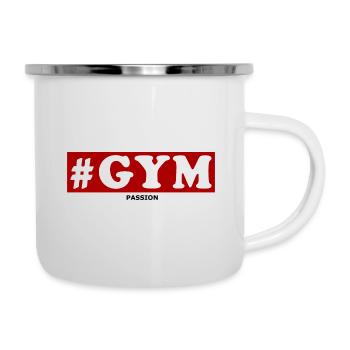 #Gym Fitness Passion Sport Cadeau Anniversaire - Tasse émaillée - blanc - Droite