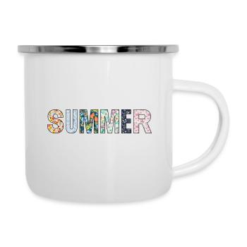 Summer | Summer | Tree | Blossoms | Sunshine - Camper Mug - white - Right
