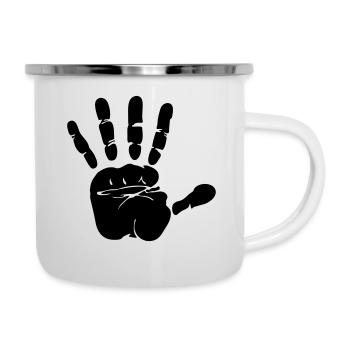 hand print - Camper Mug - white - Right