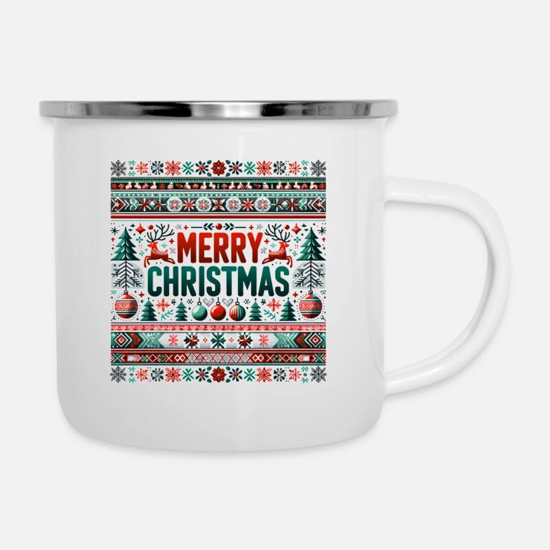 Ugly Christmas Sweater - Camper Mug - white