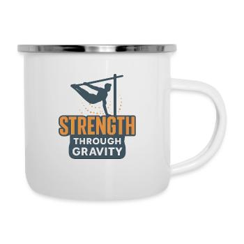 Strength Through Gravity Calisthenics - Emaille-Tasse - Weiß - Rechts