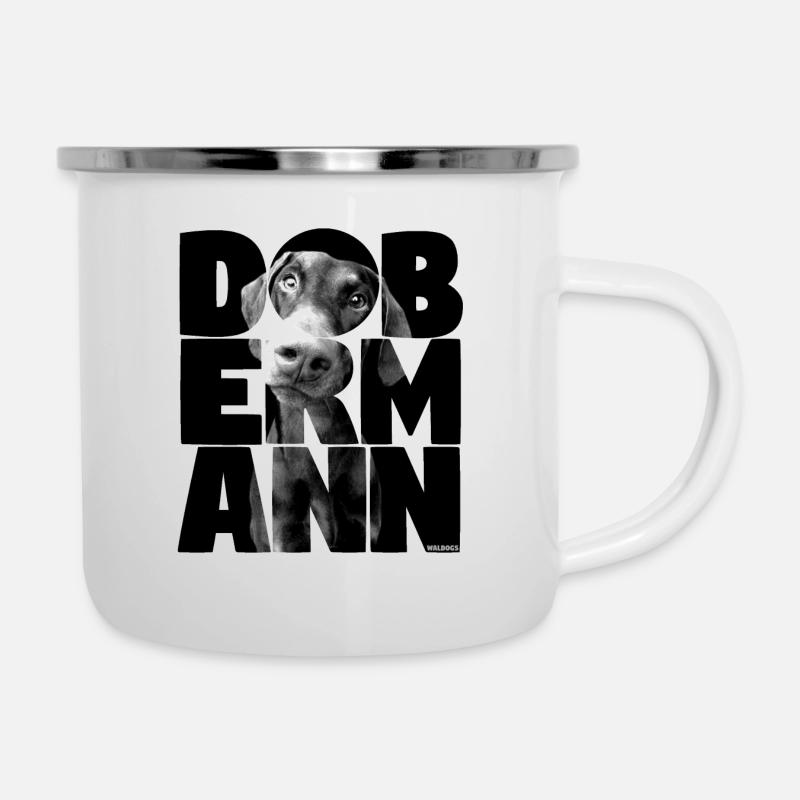 NASSU Dobermann Black - Camper Mug - white