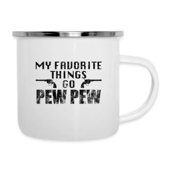 Gun Lover Hunter Gun Collector Revolver - Camper Mug - white - Right