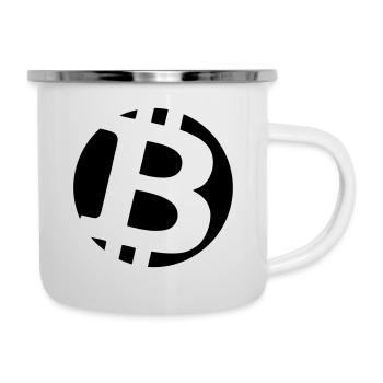 Bitcoin Logo BTC - Camper Mug - white - Right
