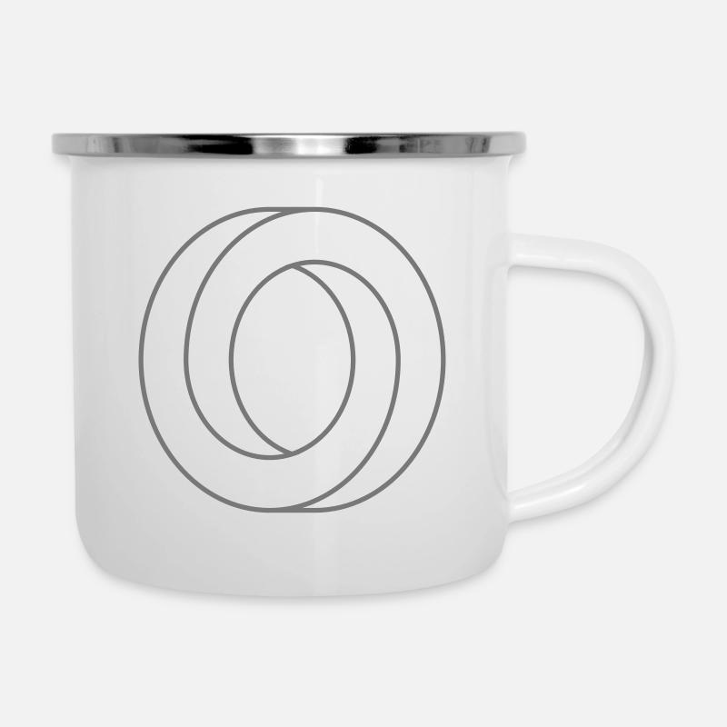 Impossible ring / Möbius loop / deception - Camper Mug - white
