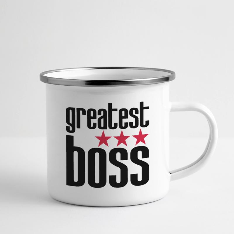 Bester Boss Emaille-Tasse