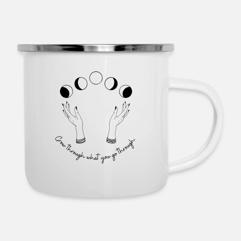 Grow - Emaille-Tasse - Weiß