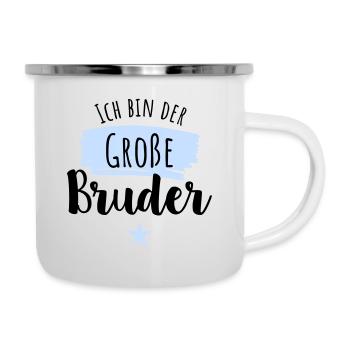 Großer Bruder 2022 / Big Brother 2022 - Emaille-Tasse - Weiß - Rechts