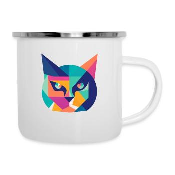 Bad cat - Tasse émaillée - blanc - Droite
