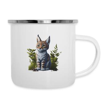 Petit lynx - Tasse émaillée - blanc - Droite
