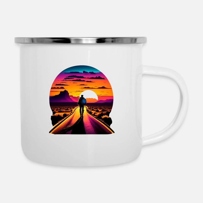 Walk into the sun - Camper Mug - white