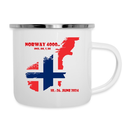 Norwegen 2024 Tourlogo - Emaille-Tasse