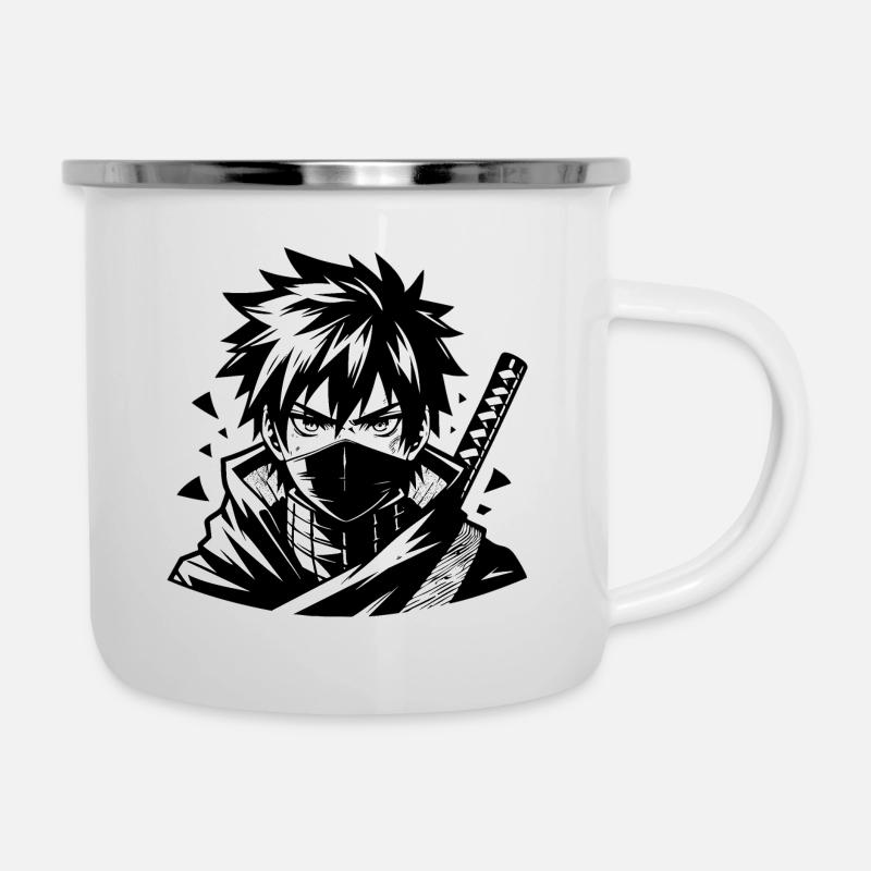 Manga Style Ninja - Tasse émaillée - blanc