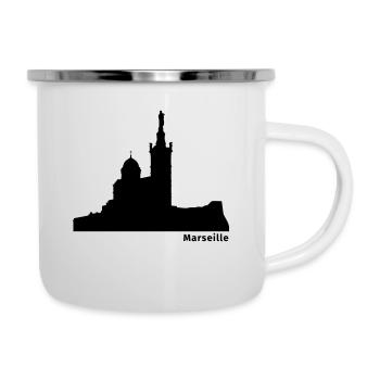 Marseille - Tasse émaillée - blanc - Droite