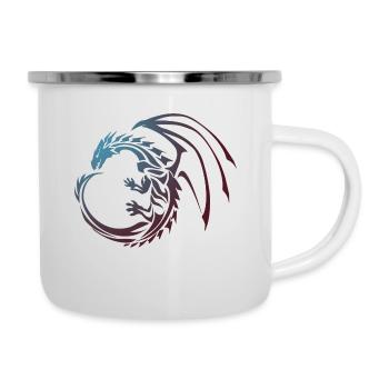 couleur du dragon - Tasse émaillée - blanc - Droite