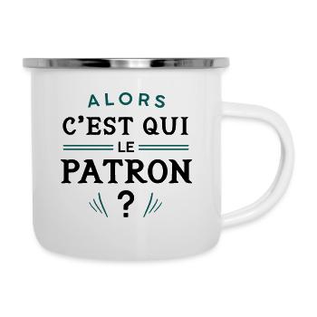 qui est le patron - Tasse émaillée - blanc - Droite