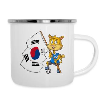 South Korean Fan Cat - Camper Mug - white - Right