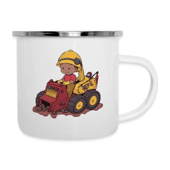 Cute Digger - Camper Mug - white - Right