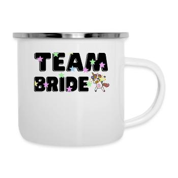 Magisches Team Braut Junggesellinnenabschied - Emaille-Tasse - Weiß - Rechts