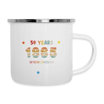 59 Years Old Made In 1965 Vintage February 1965 - Tasse émaillée - blanc - Droite