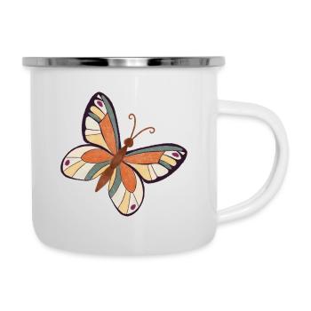 Butterfly Design Colorful Insect - Camper Mug - white - Right