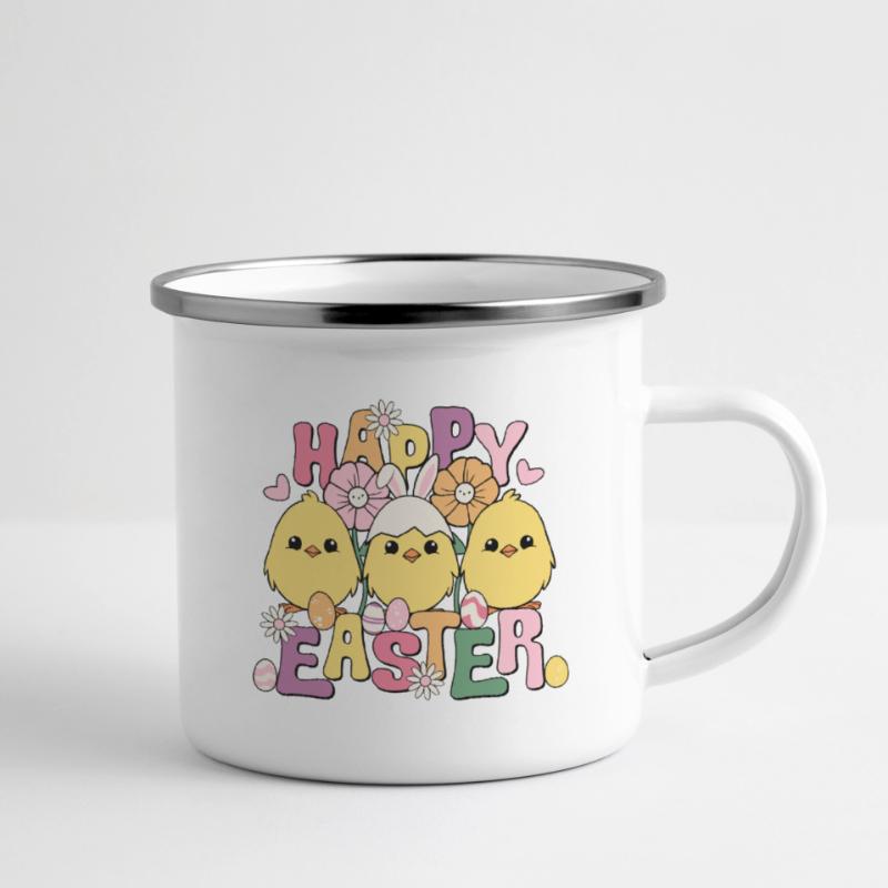Happy Easter, Happy Easter, Easter Chicks, Easter Eggs Camper Mug