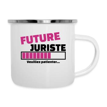future juriste - Tasse émaillée - blanc - Droite