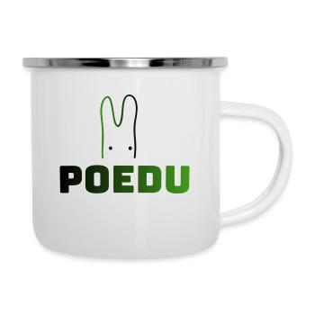 POEDU avec le pouce vert - Tasse émaillée - blanc - Droite