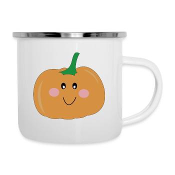 Happy Halloween - Emaille-Tasse - Weiß - Rechts