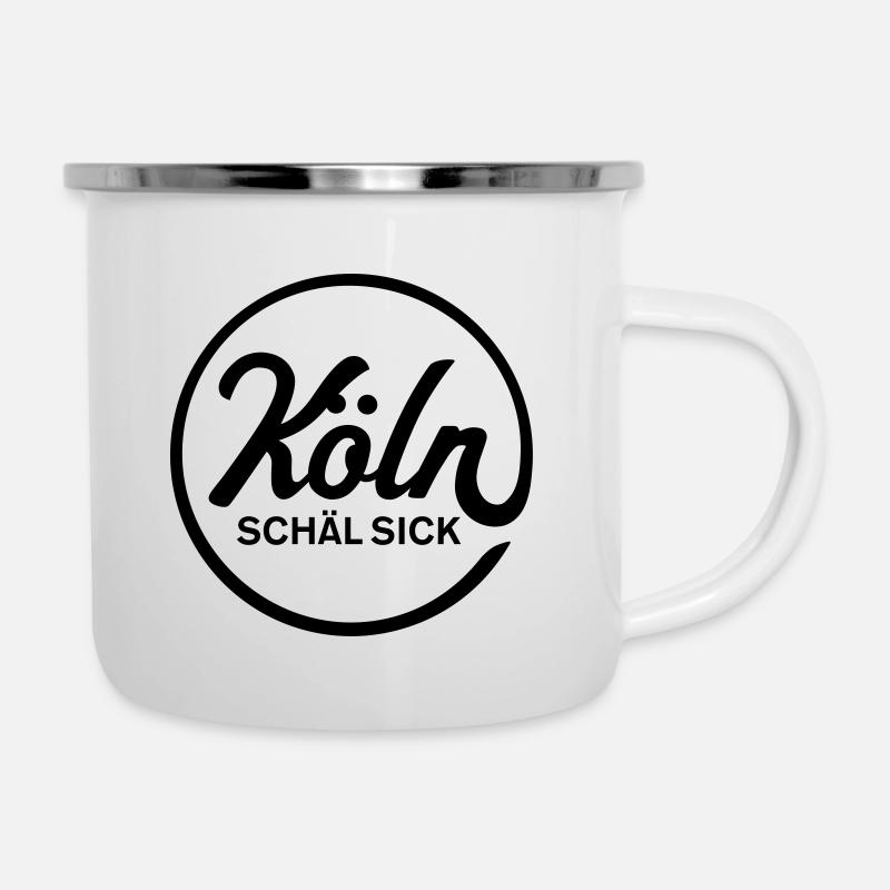 Köln Schäl Sick - Emaille-Tasse - Weiß